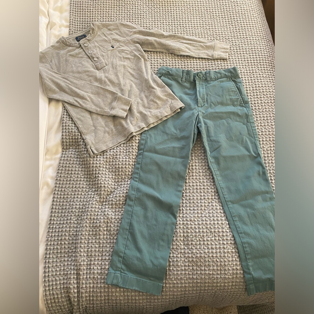 Boys size 7 J Crew Crewcuts/Polo holiday outfit